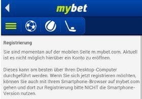 Mybet App Registrierung