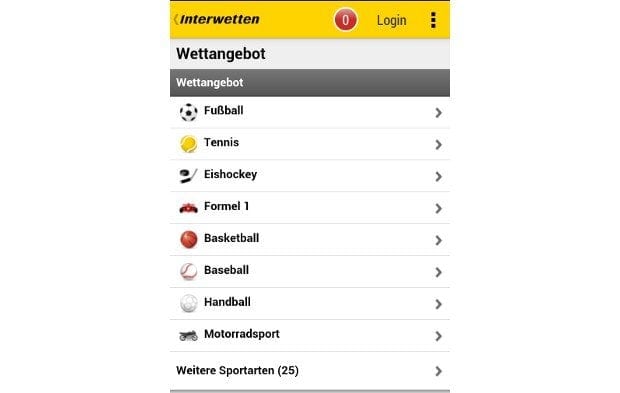 interwetten app sportarten