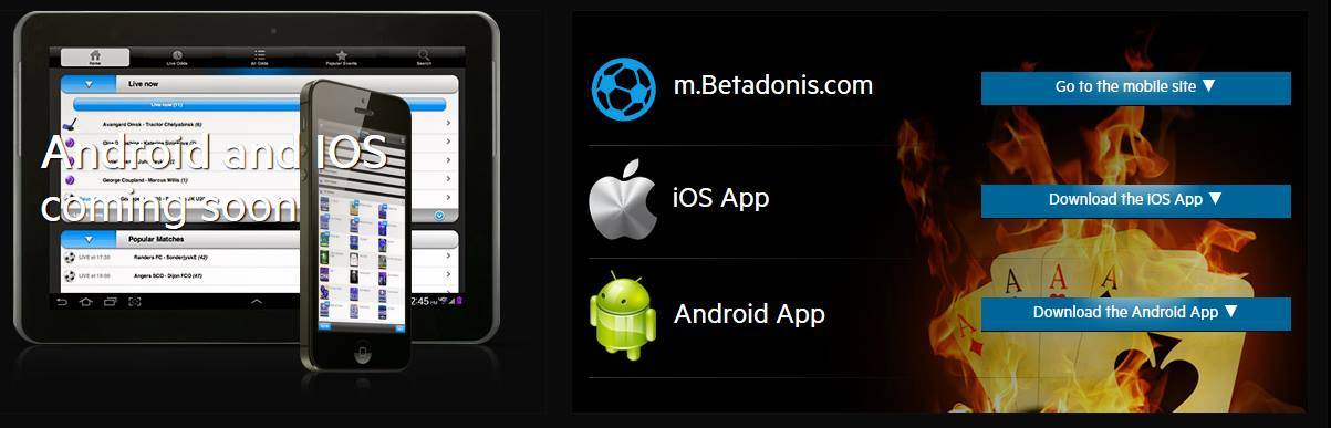 BetAdonis App - Header