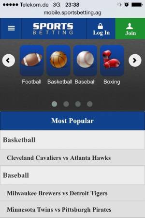 SportsBetting App - Startseite