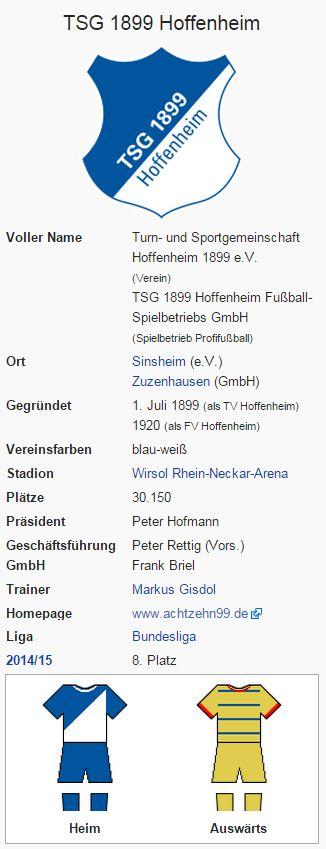 TSG 1899 Hoffenheim – Wikipedia