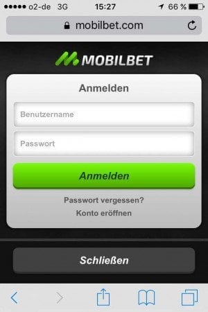 Mobilbet App - Login